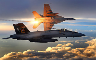 Fighter jets flying sky clouds 8 - the sky above clouds free wallpaper