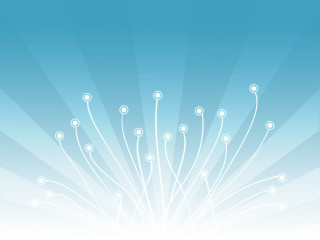 Blue background white flowers sky - a wireframe diagram free wallpaper