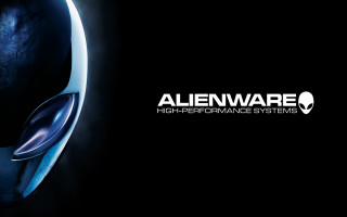 Alien black background white logo - a white logo free wallpaper for desktop