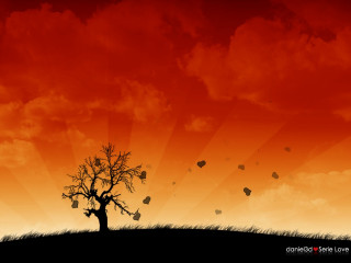 Tree sky sunburst clouds background 2 - autumn free wallpaper for desktop