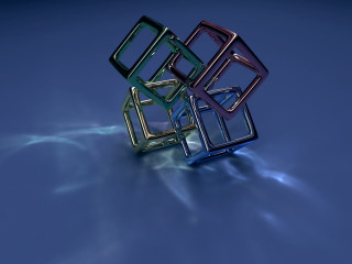 Metal objects blue surface light 2 - ernő rubik free wallpaper