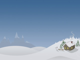 House snowy landscape sky trees 3 - the hill free wallpaper