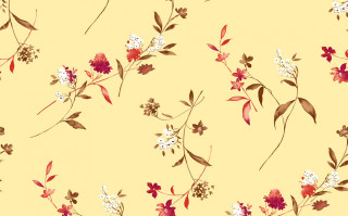 Yellow background flowers leaves bunch 3 - the stem free wallpaper for desktop