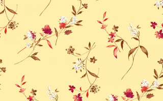 Yellow background flowers leaves bunch 4 - the stem free wallpaper for desktop