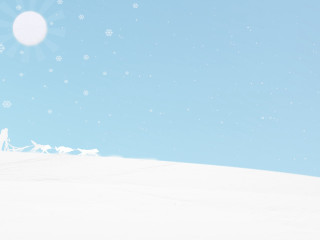 Snowboarder riding slope sunny sky 2 - a snowboard free wallpaper