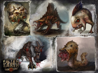 Monsters blood demon horde creepy - free dogs wallpaper for desktop