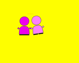 Couple people yellow background pink - the left side of the image free wallpaper