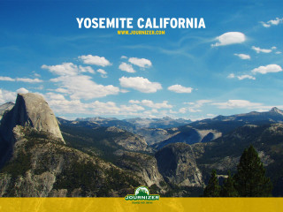Yosemite mountain range sky yellow - a yellow border free wallpaper