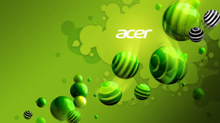 Green background balls bubbles acer - ball free wallpaper for desktop