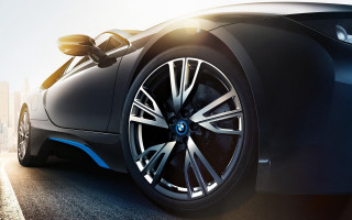 Bmw concept car city street - rim free wallpaper