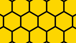 Yellow black hexagonal pattern black - a black outline free wallpaper for desktop