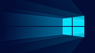 Blue background window light middle - purism free wallpaper