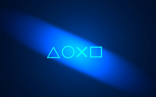 Blue neon sign aoxi light - letterism free wallpaper