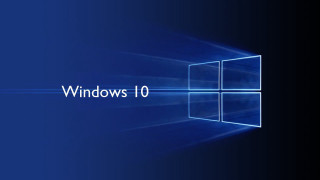 Blue background windows10 logo center - the window 10 logo free wallpaper