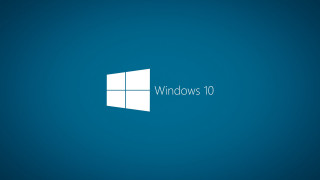 Blue wall windows10 logo white - the window 10 logo free wallpaper