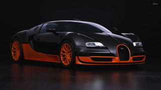 Black orange bugatti orange rims 2 - orange rim free wallpaper