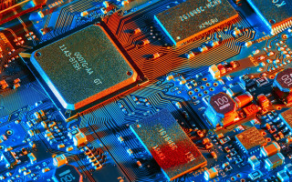 Computer chip red light blue 2 - andries stock free wallpaper for desktop