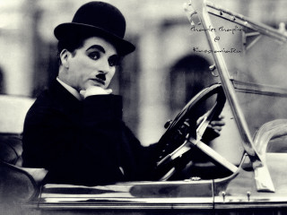 Man top hat coat driving - his mouth and a cigarette free wallpaper
