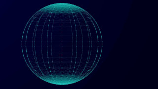 Blue sphere lines dark sky - a blue circle free wallpaper for desktop