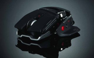 Computer mouse red light black - product photo free wallpaper