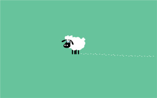 Sheep walking green field black 2 - david begbie free wallpaper