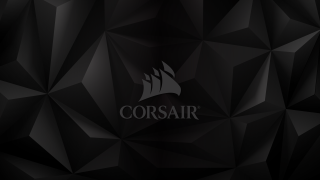 Black background white corsair logo - 4 k wallpaper free wallpaper