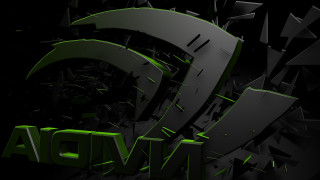 Black green nvidia logo 3d - 8 k free wallpaper