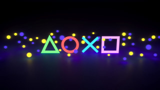 Neon xoxo black background lights - text free wallpaper
