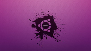 Purple background black white logo - a splash of paint free wallpaper