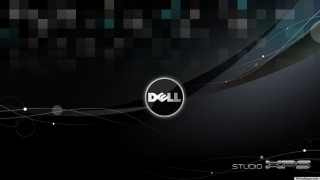 Dell logo black background lines 2 - a white dot free wallpaper