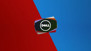 Dell logo red blue background - el lissitzky free wallpaper