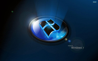 Blue logo background circle windows - a blue logo free wallpaper