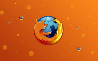 Firefox logo orange background water - bubble of water free wallpaper