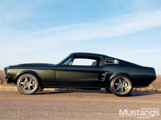 Black mustang side road grass - a black mustang mustang free wallpaper