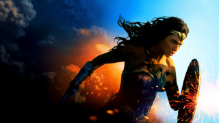 Woman costume firework disk blue - cloud and sun free wallpaper