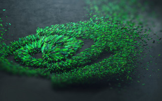 Green spiral objects black background - a green center free wallpaper for desktop