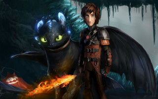 Man dragon forest fire glowing - glowing free wallpaper