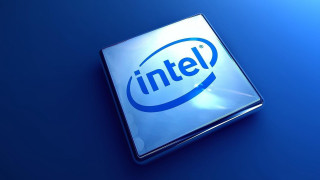 Intel logo blue background reflection 2 - 4k uhd image free wallpaper
