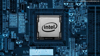 Cpu intel chip circuit blue - free technology wallpaper