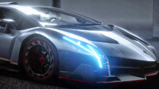 Futuristic car bright light rear - rear free wallpaper