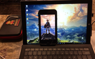 Laptop table mouse keyboard cellphone - a table top free wallpaper