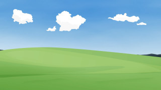 Green field blue sky clouds 43 - a hill in the distance free wallpaper for desktop