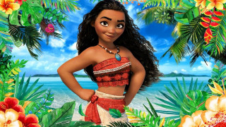 Woman redtop whiteskirt tropical flowers - tropical free wallpaper