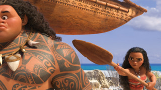 Woman man moans island lost - a boat in the background free wallpaper