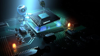 Robot computer board light circuit 2 - a robot free wallpaper