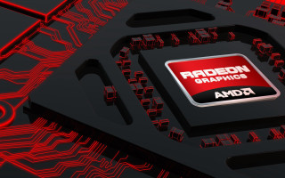 Red black cpu chip radeon - futurism free wallpaper