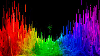 Rainbow background cross black background - chromatic aberration free wallpaper