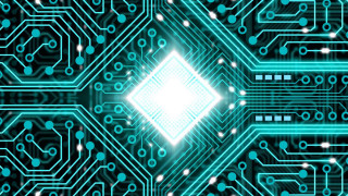 Circuit board blue light white - a blue light free wallpaper