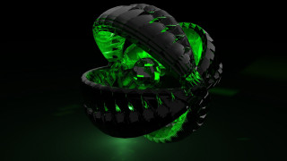 Green tire skull dark reflection 2 - the dark free wallpaper for desktop