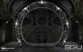 Futuristic building circular window entrance - area free wallpaper